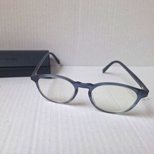 Warby Parker Butler Eyeglasses M 347 52-19-145 Blue Frames Case Included